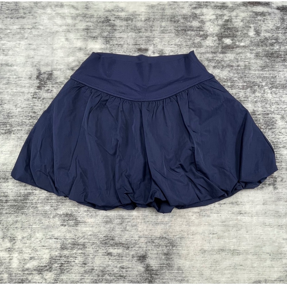 NWT OFFLINE by Aerie Real Me Navy Blue Bubble Hem Skort Womens Medium 1641